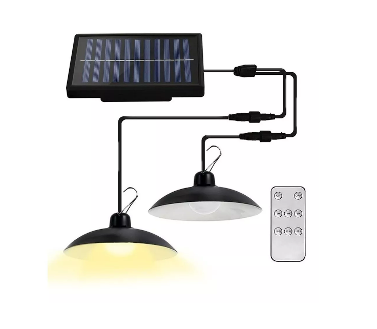 Pack 2 Lamparas Panel Solar